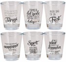 Shotglass blank jente-tekster 5x6cm 6stk thumbnail