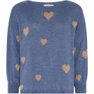 Small heart knit blå thumbnail