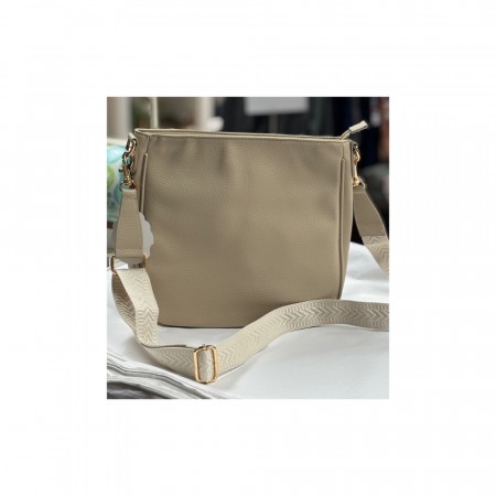 Romslig veske beige
