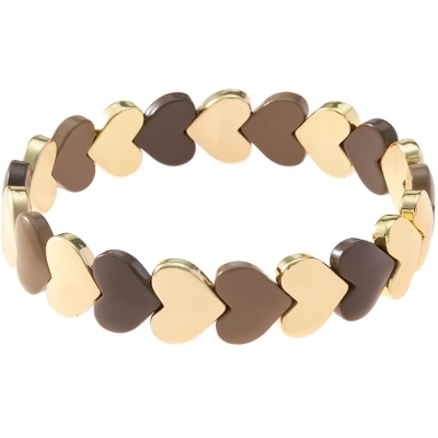 Hjerte armbånd mørke brun