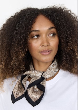 Skjerf Fione 1 beige svart