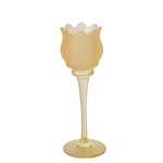 Tulipan lykt gul beige H 22cm