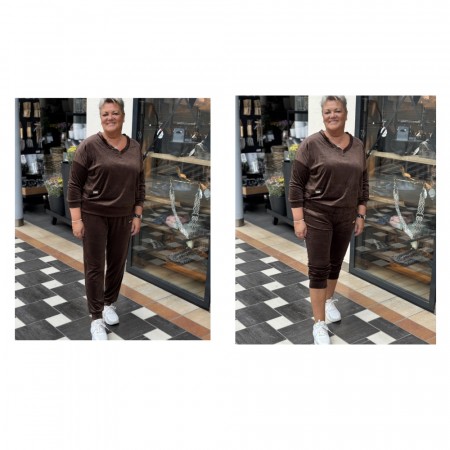 Kosedress i velour brun