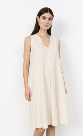 Ina 73  kjole Lin mix beige