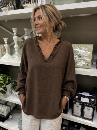 Vera blouse brun 