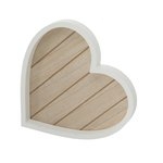 Fat hvit hjerte 25x25cm