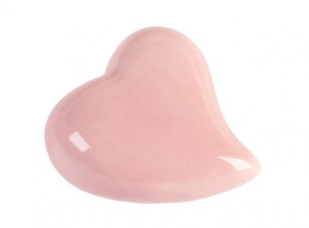 Hjerte porselen rosa 4,2x4,5x2cm