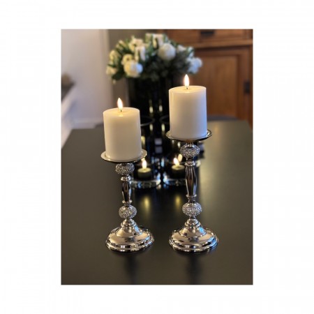 Lysestake med bling H 26cm