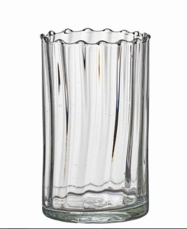 OPTICAL Cylinder Vase Glass D9 H15
