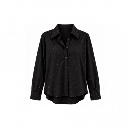 Stud blouse med svarte stener 