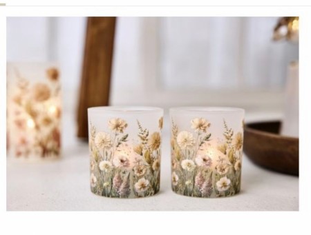 T lys glass 8x7,5cm  nude