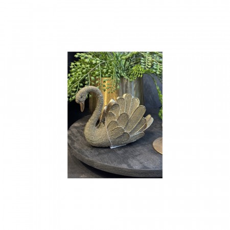 Svane glitter polyserin 16x8x13cm