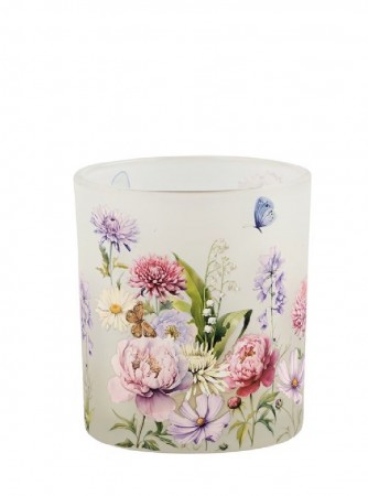 T lysestake 8x7,5 cm blomstereng