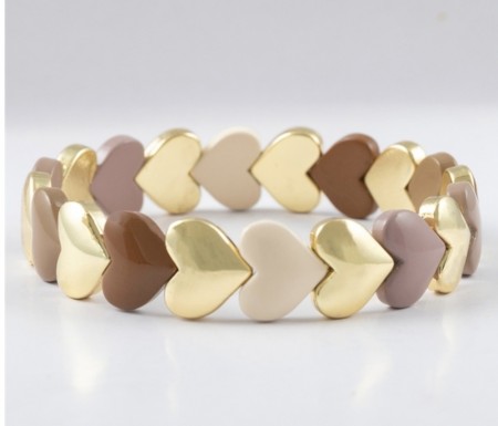 Armbånd med strikk sand 