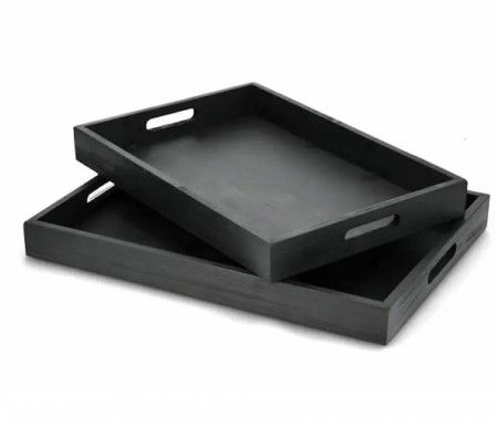Fat svart  mango tre  46x31cm 