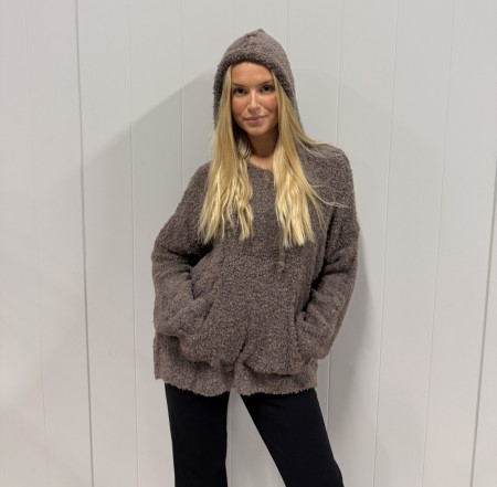 Nora hettegenser taupe 