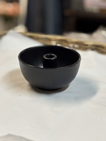 Lysestake svart keramikk 