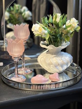 Fat  Simba  med sølv kant ø 34cm 