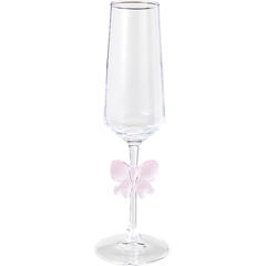 Champagneglass rosa sløyfe 250ml 24,5cm